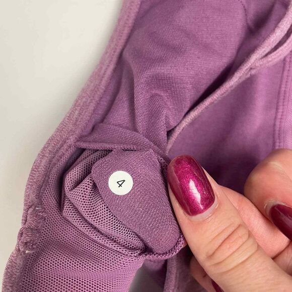 Stori. Pink Purple Longline‎ Sports Bra Cropped Tank Top Size 4 - Picture 4 of 6